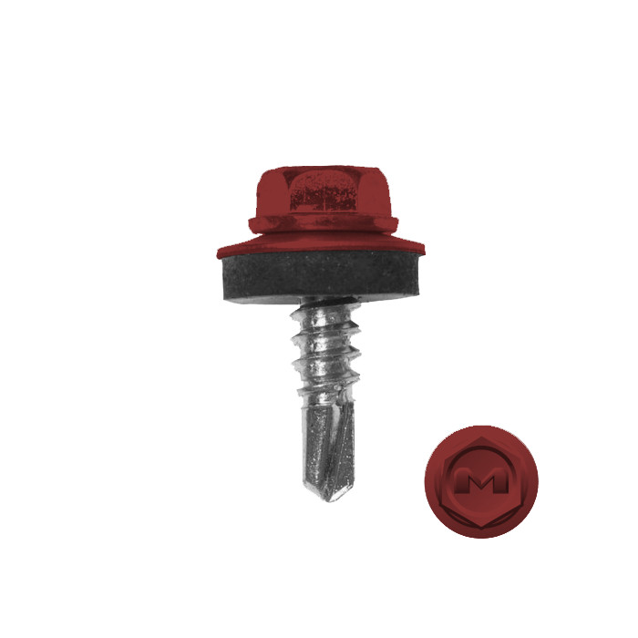 Саморез по металлу Daxmer 5,5х19 (250шт) сверло №3 RAL 3013